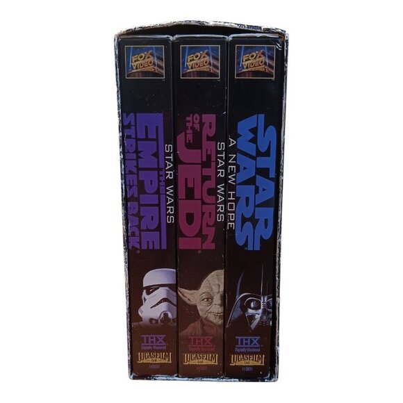 Star Wars Trilogy VHS Tapes Box Set THX Digitally Mastered Collectible Edition - Picture 3 of 16